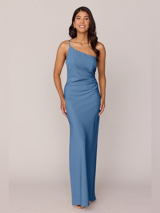 Revelry Dresses & Skirts - Revelry Jade Crepe One-Shoulder Bridesmaid Gown | Wedding Guest Formal Dres Blue